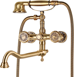 Смеситель для ванны Bronze de Luxe Royal бронза  10119D - 0