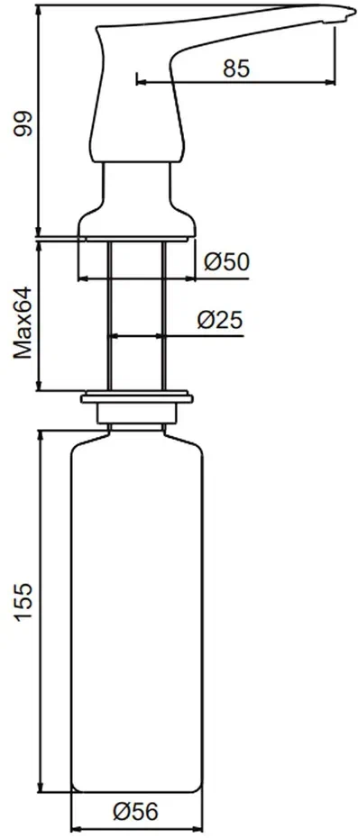 Дозатор для жидкого мыла Gappo оружейная сталь G405-9 - 2