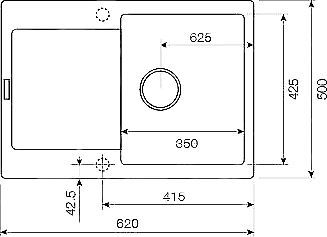 Мойка кухонная Lava L7 scandic (серый) L7.SCA - 1