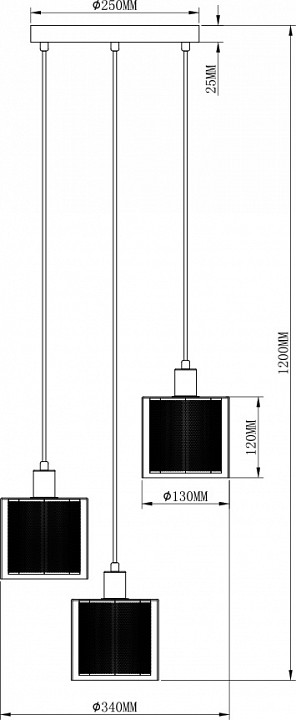 Подвесной светильник Moderli Brizzi V2871-3P - 1