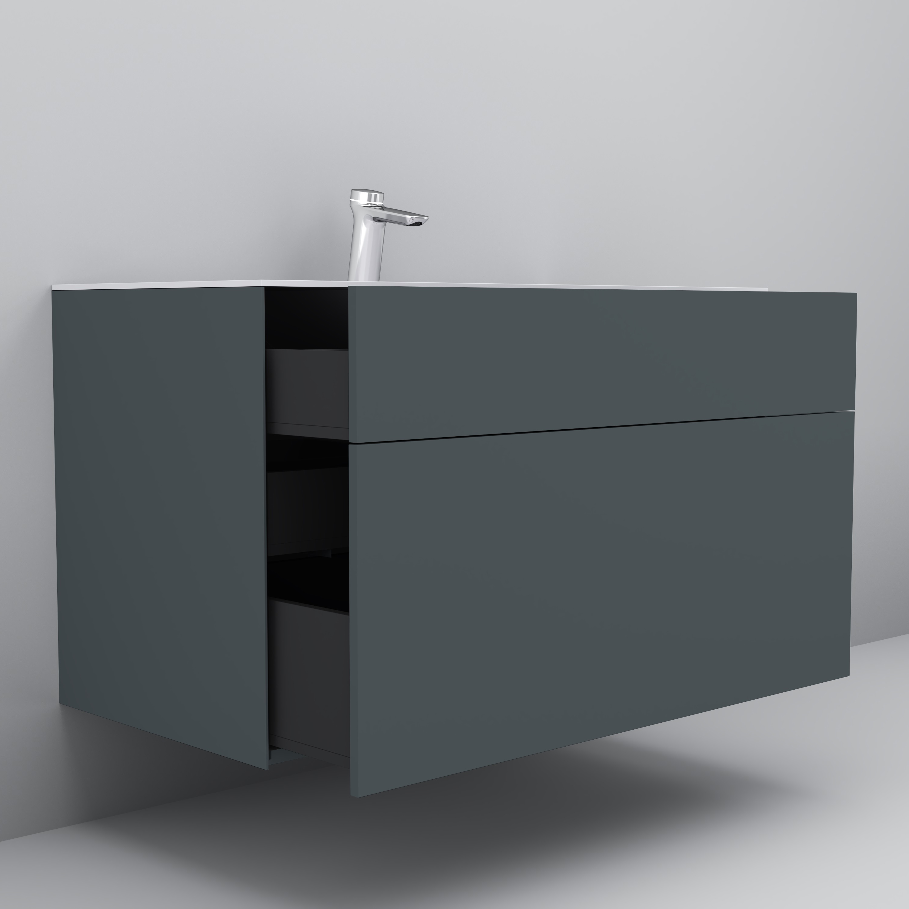 Мебель для ванной Am.Pm Inspire V2.0 100 графит матовый - 3