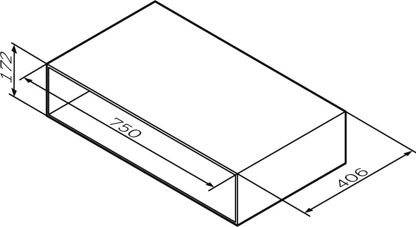 M90OHX0750WG GEM, Open-space для базы, подвесной, 75 см, цвет: белый, глянец - 5