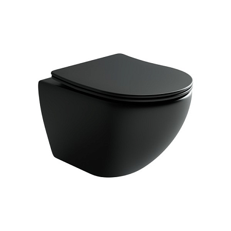 Комплект унитаза с инсталляцией Ceramica Nova Metropol черный с сиденьем микролифт и кнопкой хром матовый CN4002MB_1001M_1000 - 1