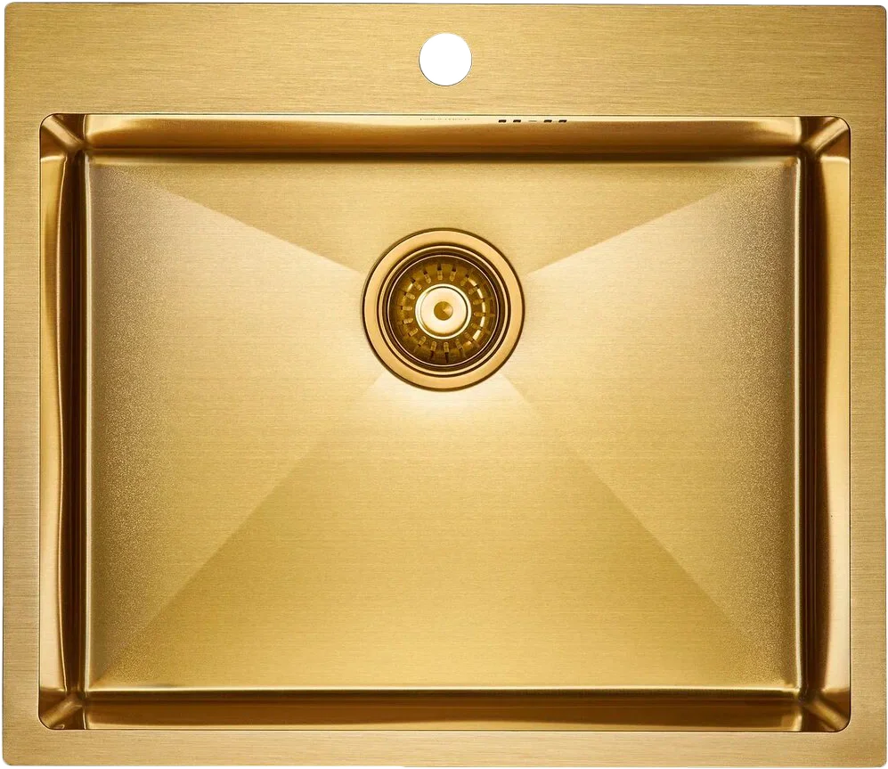 Мойка кухонная Paulmark Brim 59 брашированное золото PM215951-BG - 0