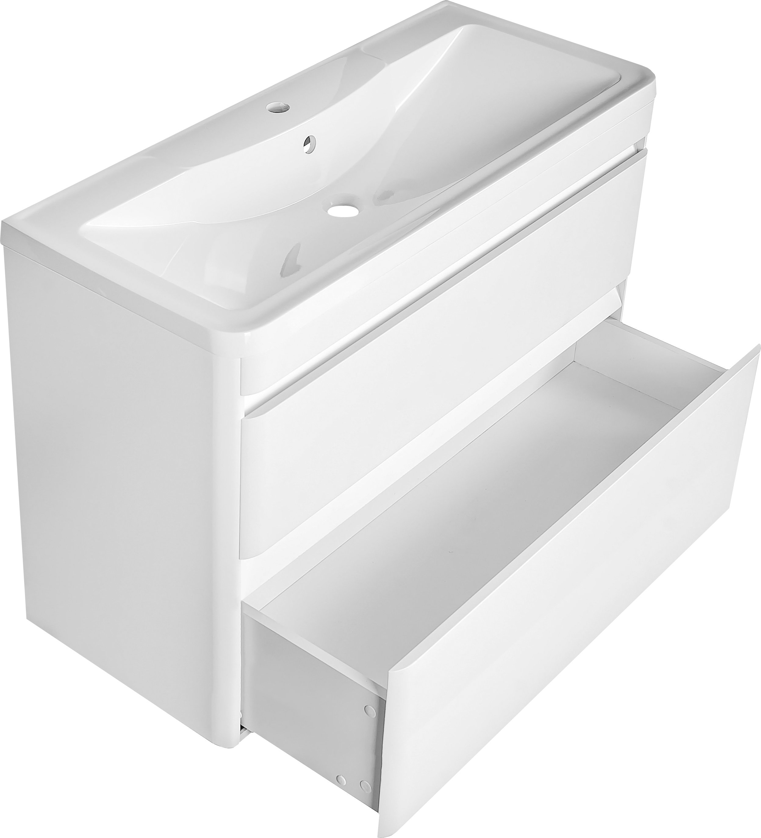 Мебель для ванной Style Line Атлантика 100 Люкс Plus, напольная, белая - 4