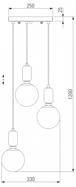 Подвесной светильник Eurosvet Bubble 50151/3 черный жемчуг - 1