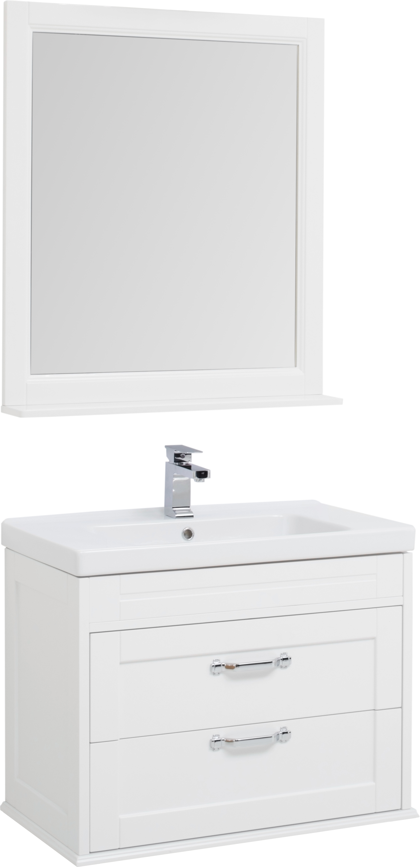 Мебель для ванной Aquanet Денвер 80 белый глянец - 0