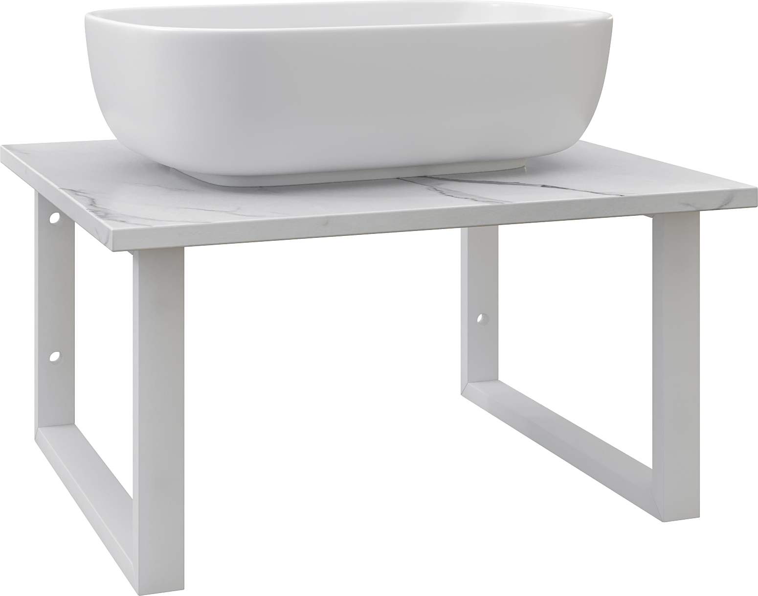 Мебель для ванной DIWO Элиста 60 белый мрамор, с раковиной Moduo 50 Square 554720 - 4