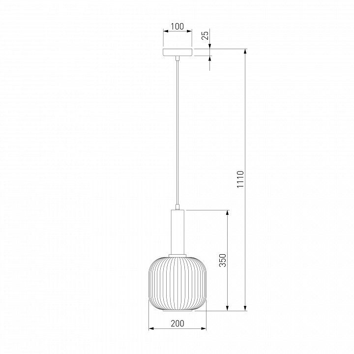 Подвесной светильник Eurosvet Bravo 50182/1 янтарь - 3