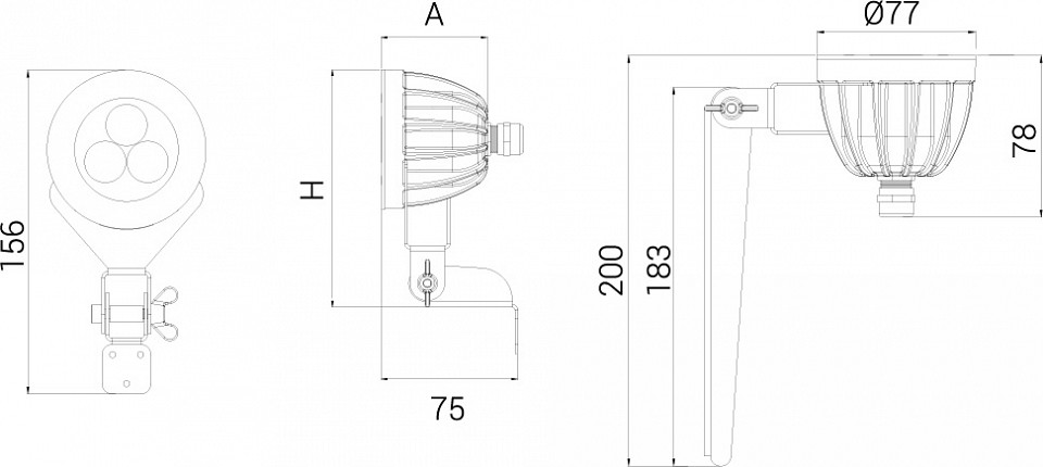 Настенно-наземный прожектор Fiberli CG 11290101 - 2