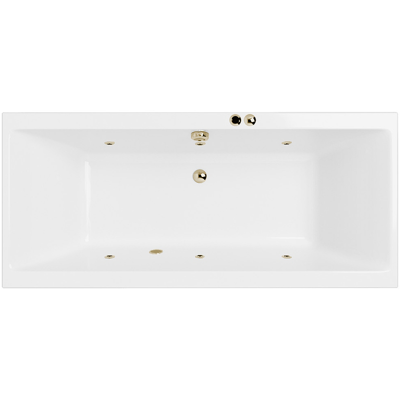 Акриловая ванна Excellent Pryzmat 150х75 белая бронза с гидромассажем WAEX.PRY15.SOFT.BR - 0