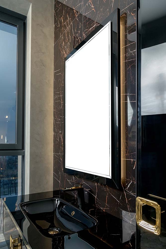 Зеркало с подсветкой Armadi Art Dolce 105х70 черный 567-B - 2