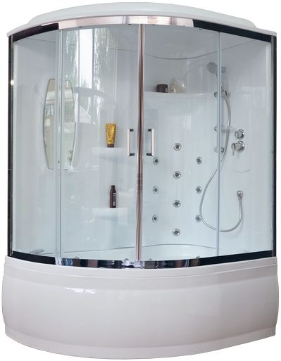 Душевой бокс Royal Bath ALP 150x100 R с гидромассажем стекло прозрачное RB150ALP-T-CH-R - 0