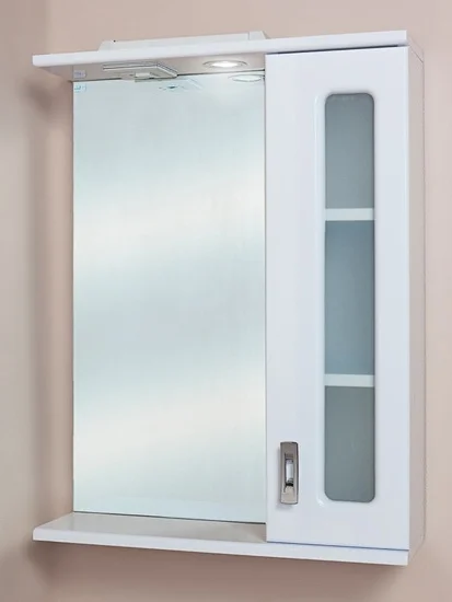 Зеркало-шкаф Onika Кристалл 58 R с подсветкой, белый  205818 - 1