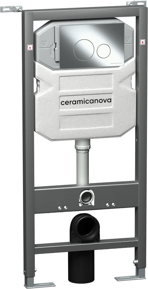 Система инсталляции для унитазов Ceramica Nova Envision с кнопкой Round хром CN1001CH - 0