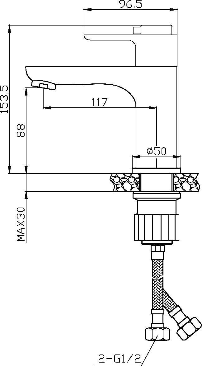 Термостатический смеситель STWORKI Мальмё MAL-01cr для раковины - 5