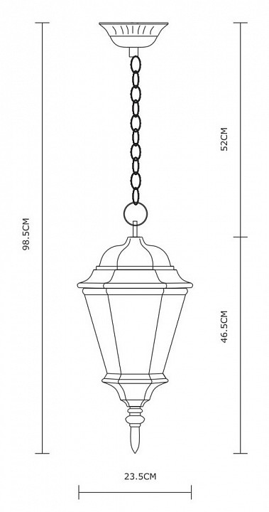Уличный подвесной светильник Arte Lamp Genova A1204SO-1BN - 2
