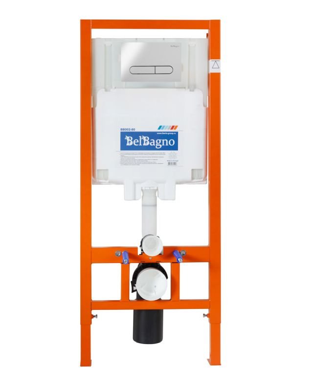 Система инсталляции BelBagno 80 с кнопкой смыва хром BB002-80/BB005-PR-CHROME - 1