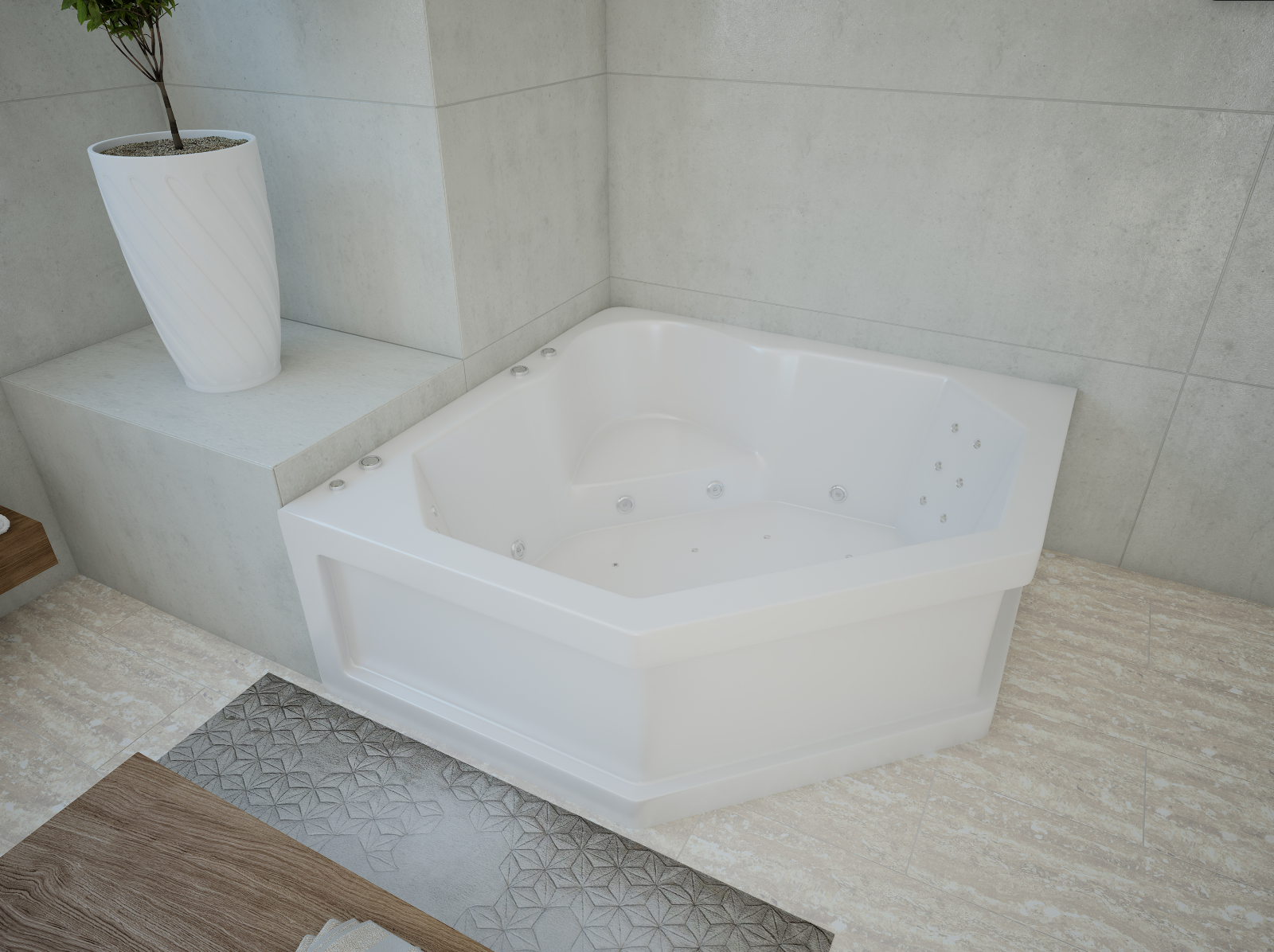 Акриловая ванна 148x148 см Aquatek Лира LIR150-0000006, белый - 6