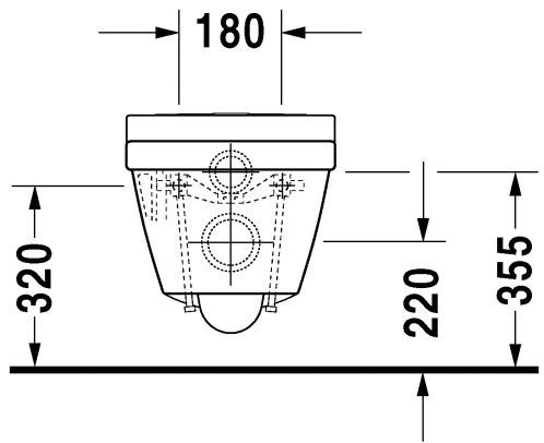 Унитаз подвесной Duravit 2nd Floor с крышкой, белый (2220090000) - 3