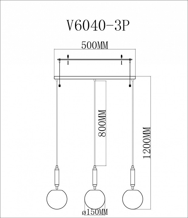 Подвесной светильник Moderli Scrumbel V6040-3P - 1