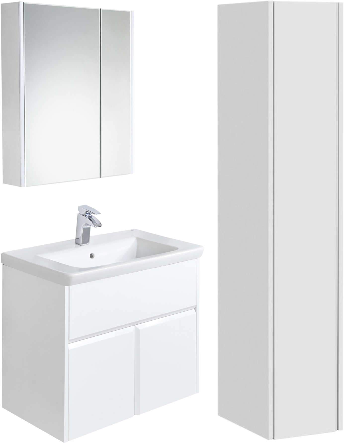 Зеркало-шкаф Roca UP 70 белое, с подсветкой ZRU9303016 - 1