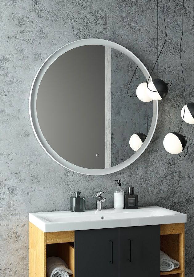 Зеркало с подсветкой ART&MAX Napoli AM-Nap-800-DS-F-White - 1