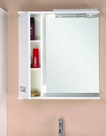 Зеркало-шкаф Onika Балтика 67 L с подсветкой, белый  206701 - 2