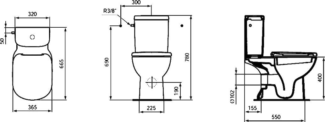 Чаша для унитаза-компакта Ideal Standard Tempo T331201 - 8