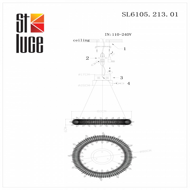 Подвесной светильник ST-Luce Lucchero SL6105.213.01 - 4