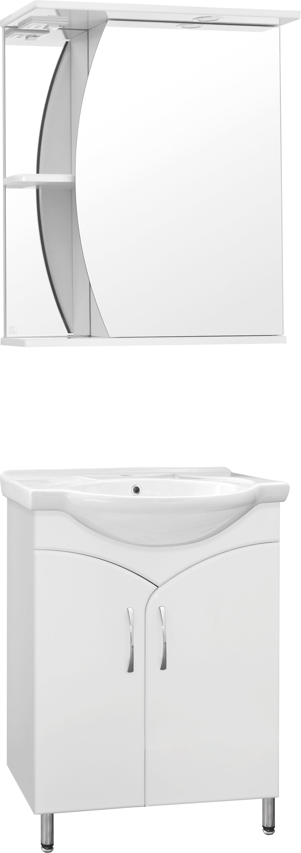 Мебель для ванной Style Line Эко Стандарт №15 60 белая - 0