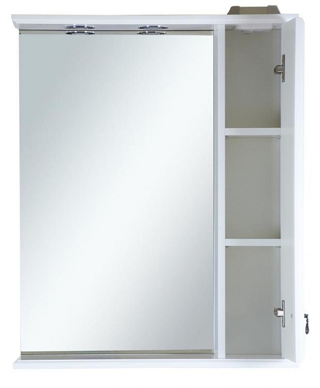 Лувр - 75 Зеркало со шкафчиком, прав., белое П-Лвр03075-012П - 2