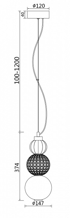 Подвесной светодиодный светильник Maytoni Collar P069PL-L16CH3K - 1