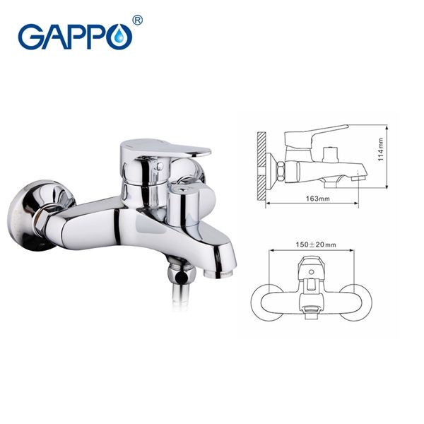 Смеситель для ванны Gappo Vantto G3236 - 6