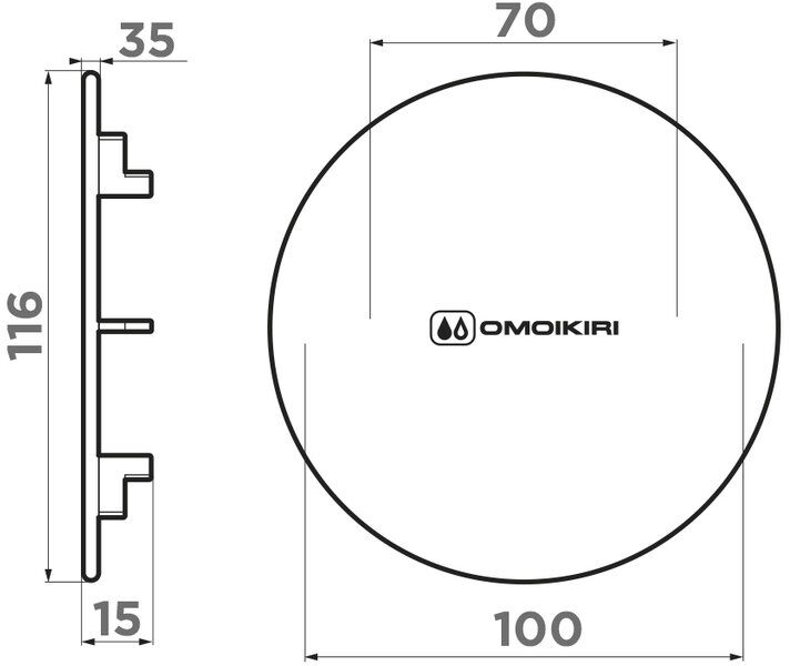Декоративная накладка Omoikiri DEC-GB графит 4956763 - 1