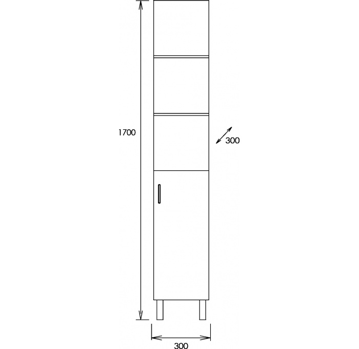 Комплект мебели Onika Тимбер 70 белый матовый-дуб сонома (107056) - 11
