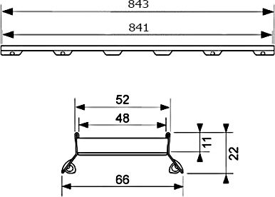 Решетка TECE TECEdrainline Plate II 6 009 72 90 см под плитку 600972 - 3