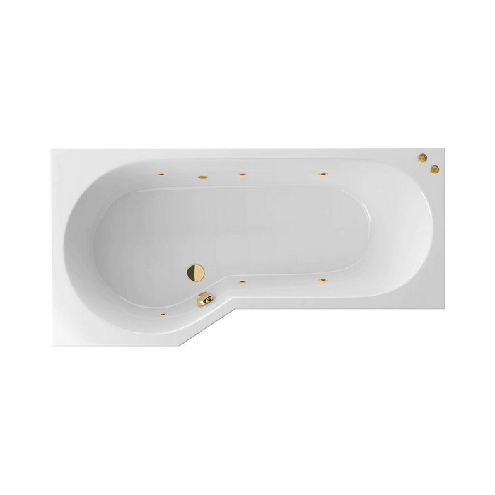 Ванна акриловая Excellent Be Spot Soft L 160х80 с гидромассажем белый - золото WAEX.BSL16.SOFT.GL - 0