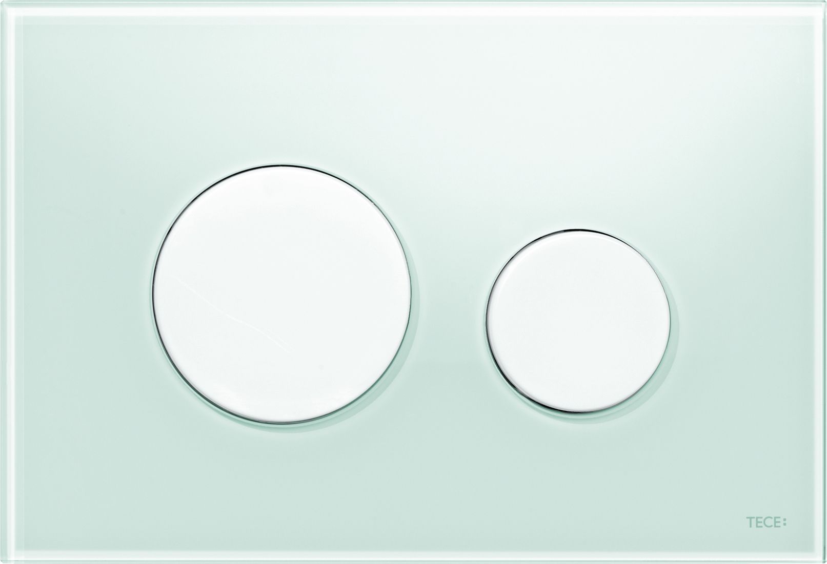 Кнопка смыва TECE Loop 9240651 зеленое стекло, кнопка белая - 0