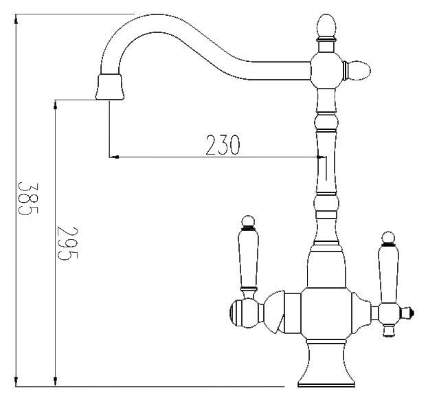 Смеситель Zorg Clean Water ZR 336 YF-50 BR для кухонной мойки - 1