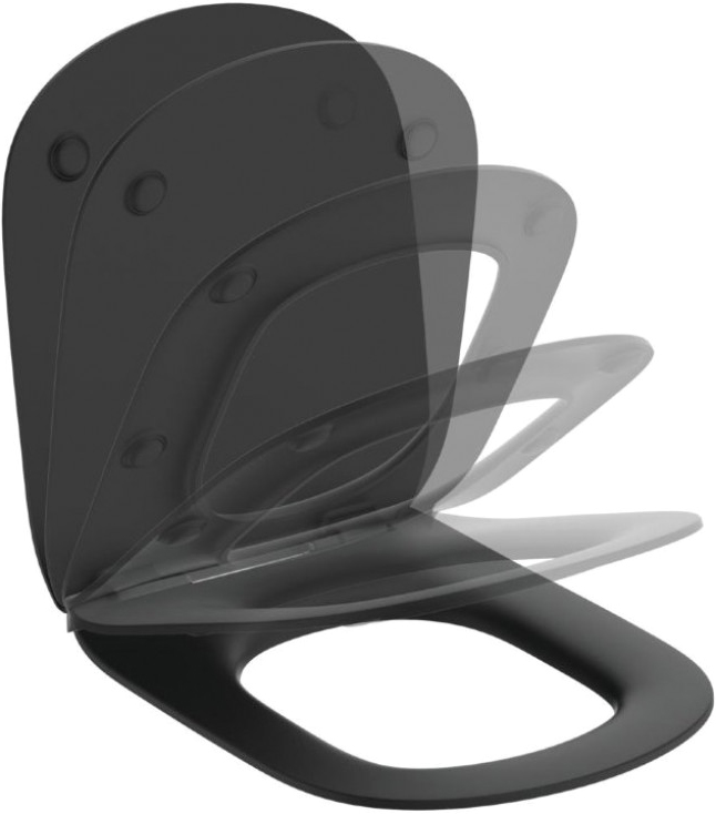 Крышка-сиденье для унитаза Ideal Standard Tesi с микролифтом черный матовый T3527V3 - 1