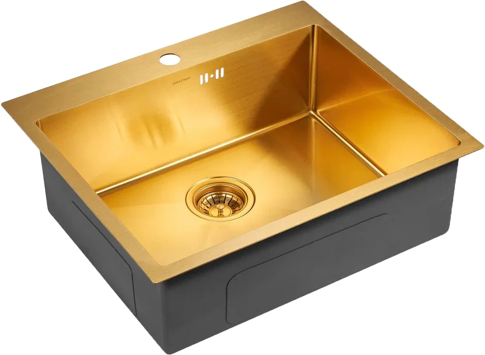 Мойка кухонная Paulmark Brim 59 брашированное золото PM215951-BG - 1