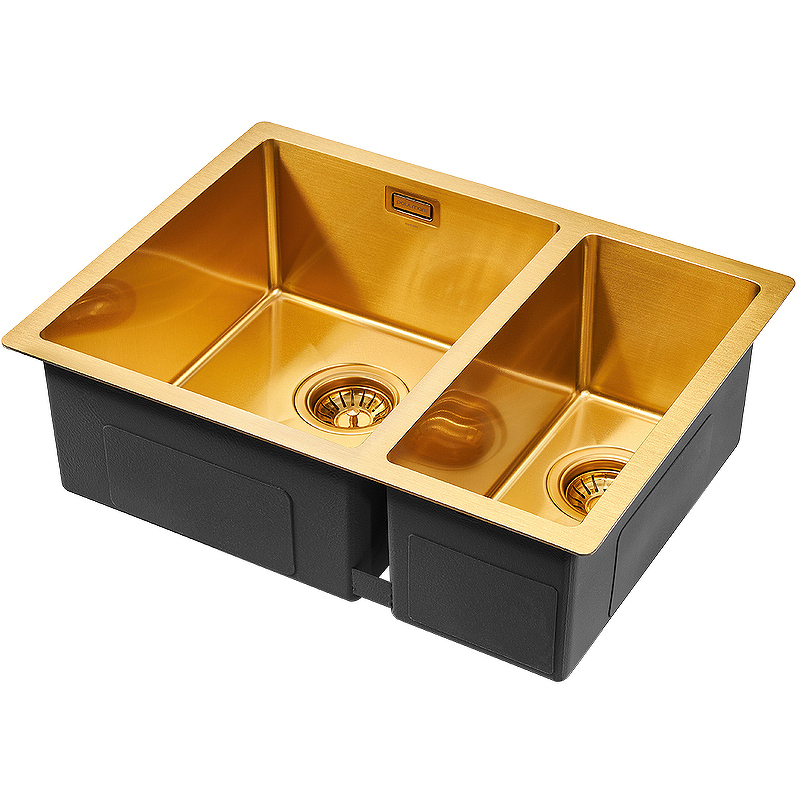 Кухонная мойка Paulmark Annex 60 L брашированное золото PM545944-BGL - 1