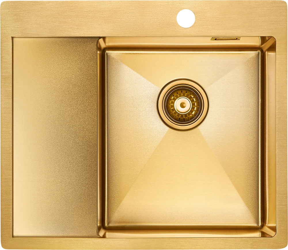 Мойка кухонная Paulmark Alster 59 R брашированное золото PM825951-BGR - 0