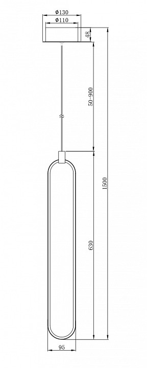 Подвесной светодиодный светильник Maytoni Chain MOD017PL-L13N - 3