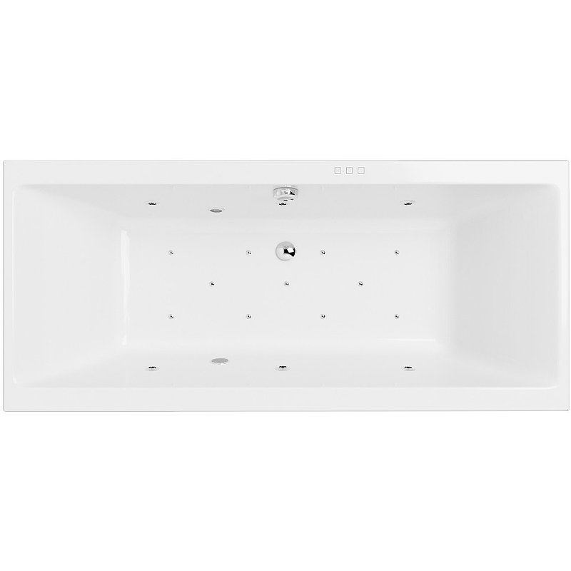 Акриловая ванна Excellent Pryzmat Slim 160x75 белая с гидромассажем WAEX.PRY16S.RELAX.CR - 0
