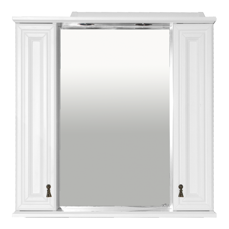 Лувр - 85 Зеркало с 2-мя шкафчиками, белый П-Лвр03085-0112Я - 0
