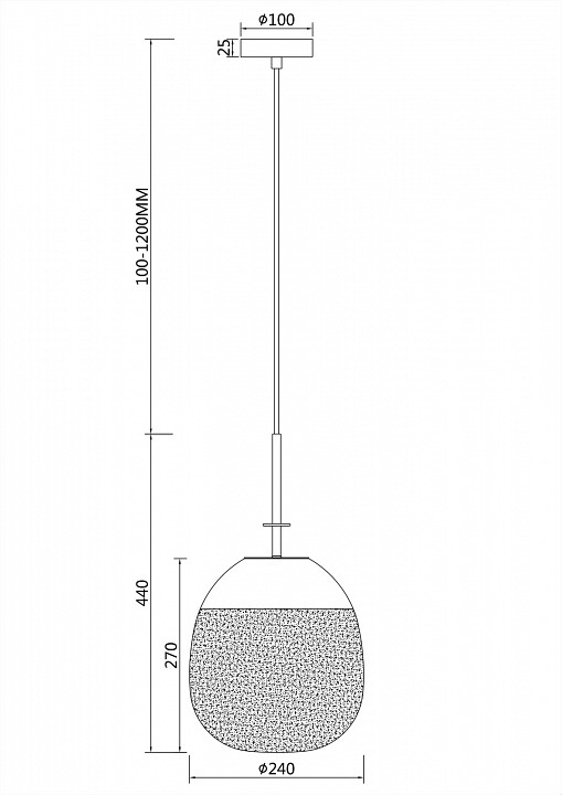 Подвесной светодиодный светильник Maytoni Lune P072PL-L5W3K - 1