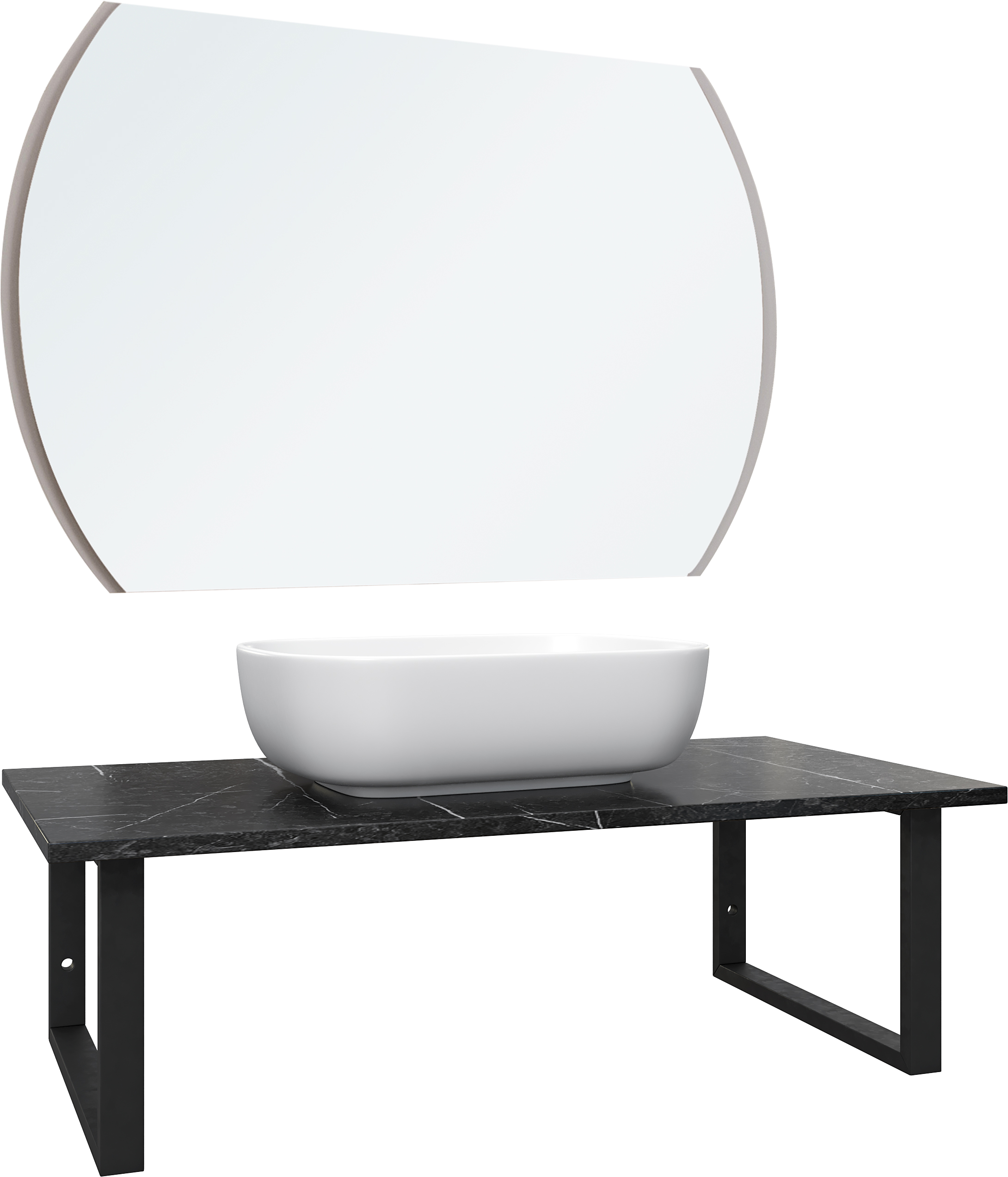Мебель для ванной DIWO Элиста 100 чёрный мрамор, с раковиной Moduo 50 Square 555740 - 3