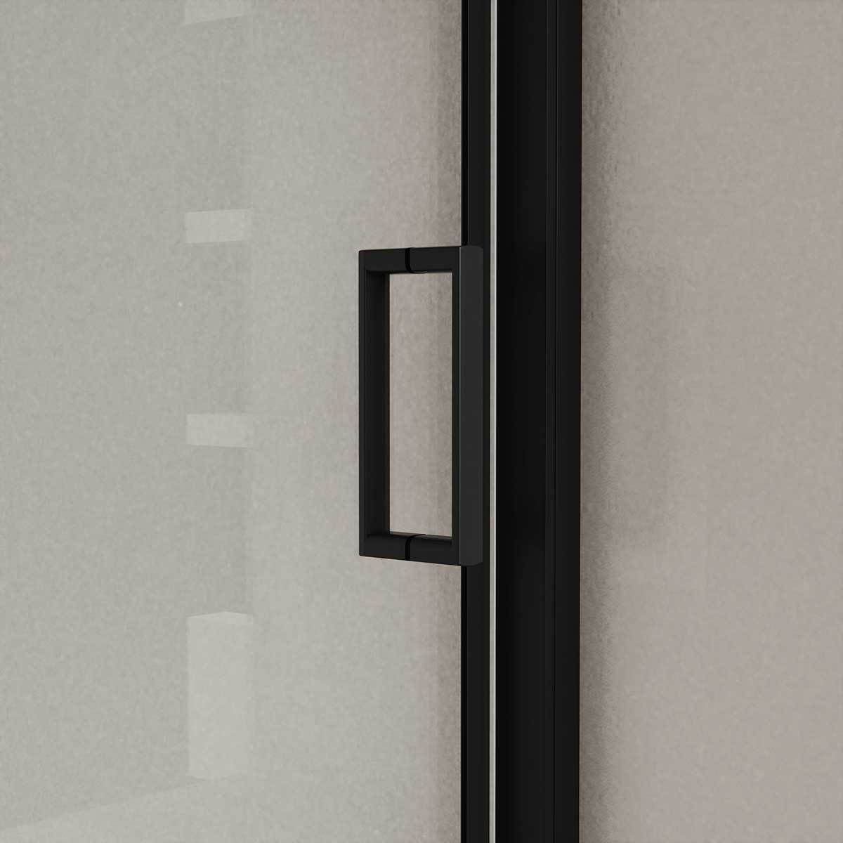 Душевая дверь в нишу Vincea City 120х195 профиль черный стекло прозрачное  VDS-5CT120CLB - 2